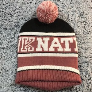 Pink nation beanie
